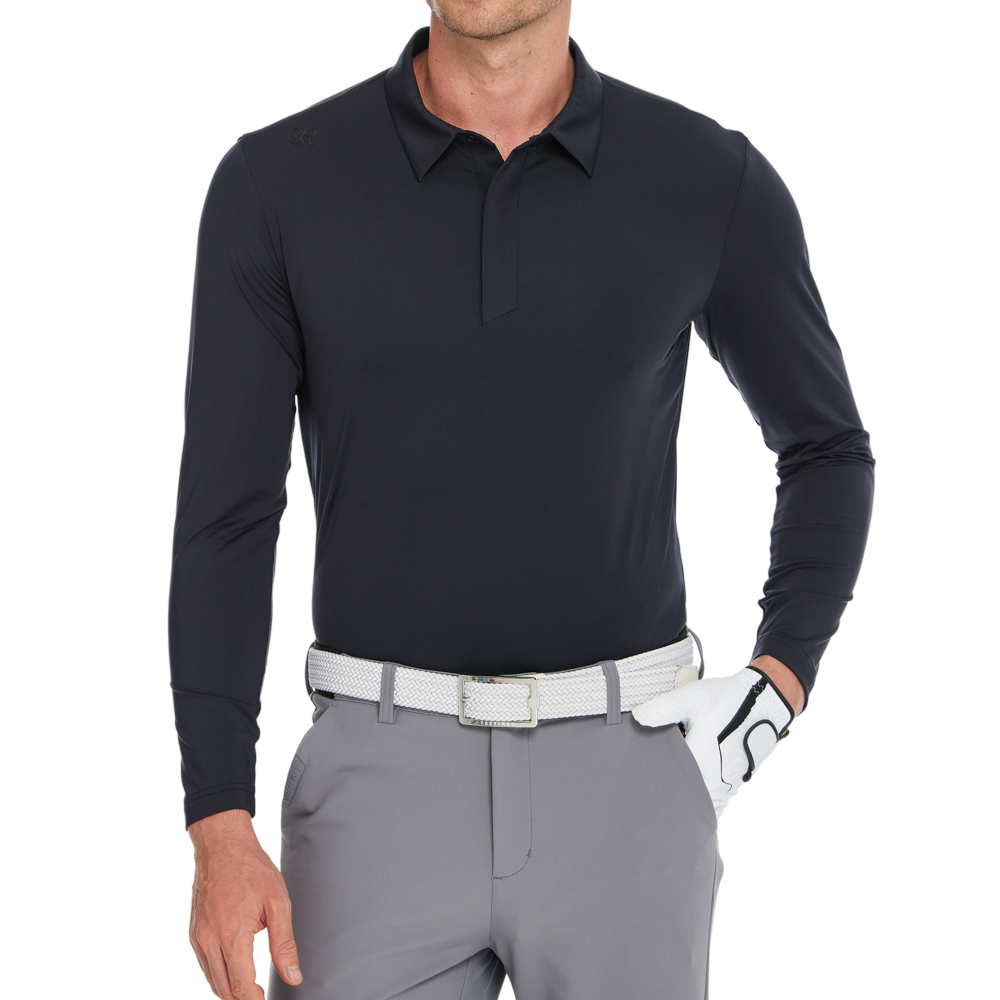 Men's Fila long-sleeved shirt with collar (black)