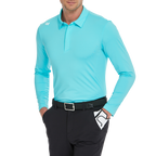 Men's Fila long-sleeved shirt with lapel collar (ice blue)