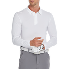 Men's Fila long-sleeved shirt with lapel (white)