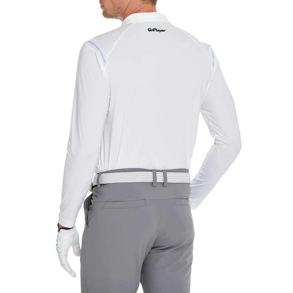 Men's Fila long-sleeved shirt with lapel (white)