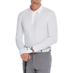 Men's Fila long-sleeved shirt with lapel (white)