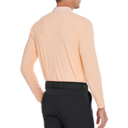 Men's diamond-patterned knit jacquard long-sleeved shirt (orange)