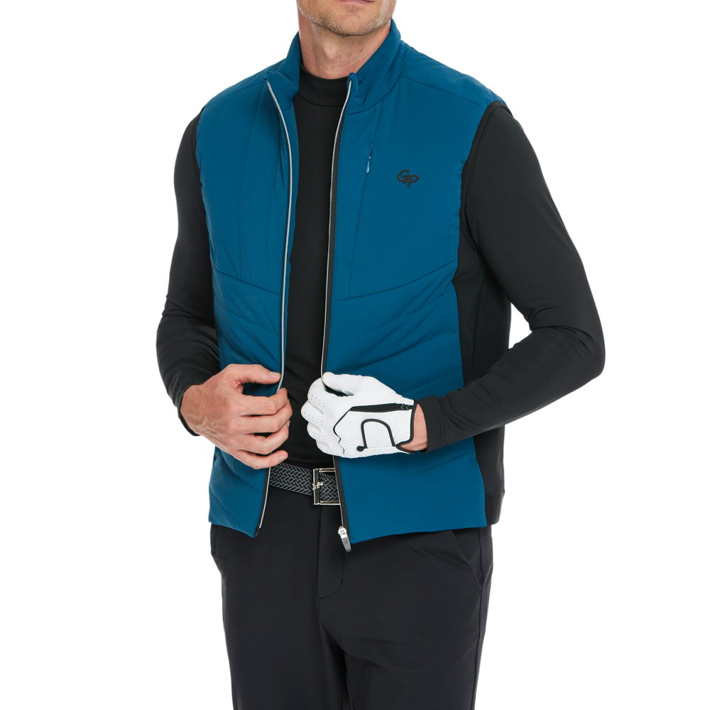 Men's Thick, Padded Warm Vest (Dark Blue)