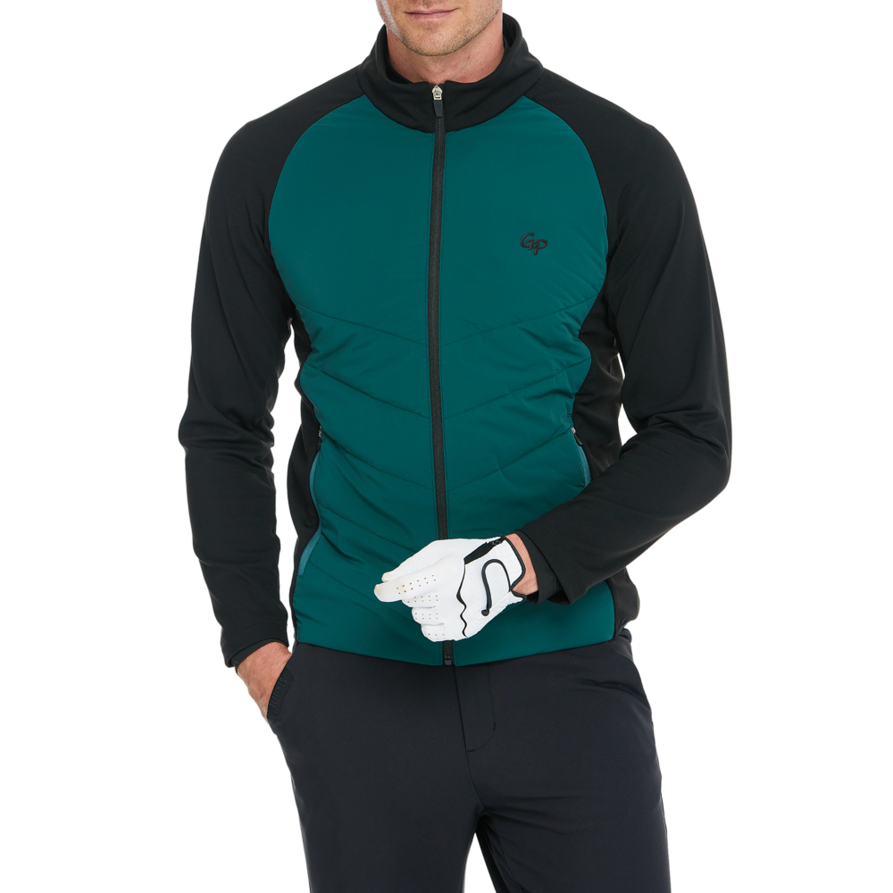 Men's Thick, Cotton-Filled Warm Jacket (Dark Green)