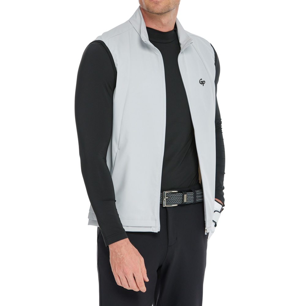 Men's lightweight windproof and water-repellent vest (grey)