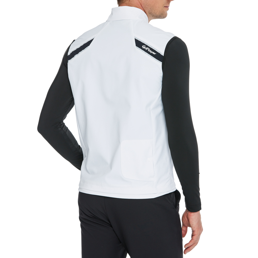 Men's lightweight windproof and water-repellent vest (white)