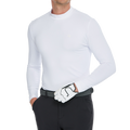 Men's long-sleeved undershirt with a turtleneck (white)
