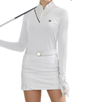 GoPlayer女連身防曬袖套衣（白）