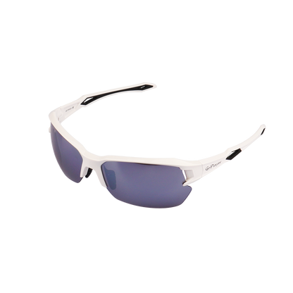 GoPlayer Half Frame Sunglasses (Silver Plated White Frame)